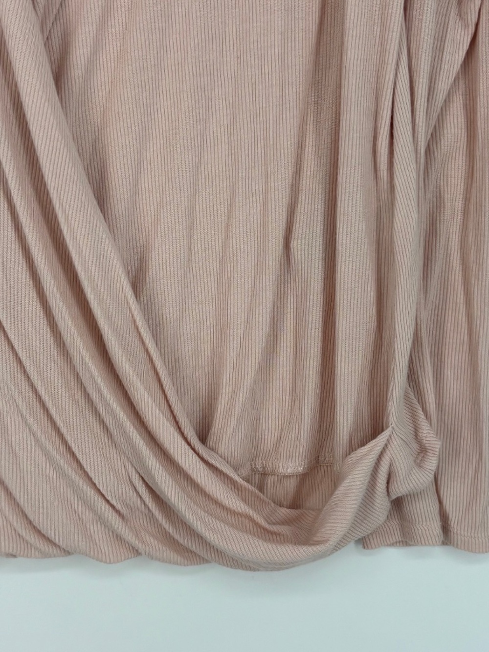 Daily Ritual Womens Large Pullover Knit Top Blush Pink Surplice V-Neck Long Slv - Picture 3 of 7